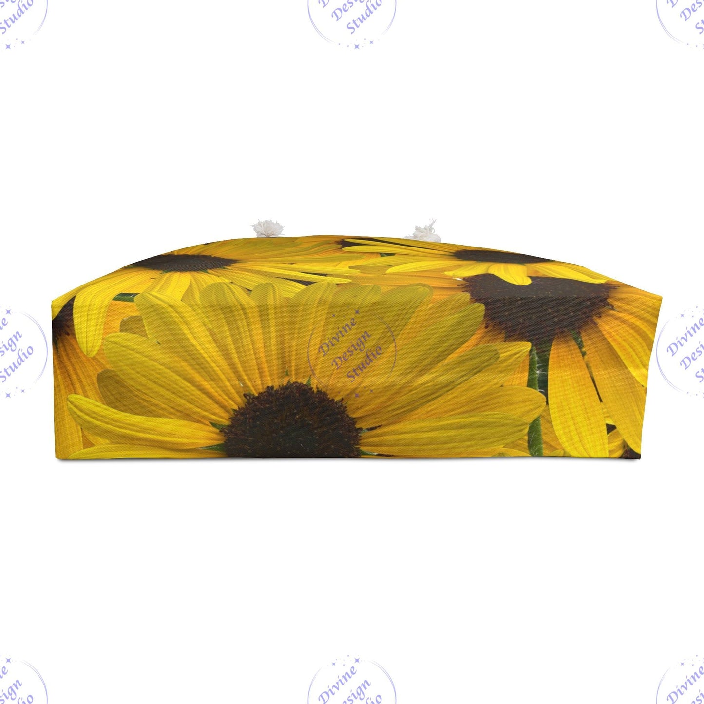 Sunflower Weekender Bag - Perfect Travel Tote, Beach Bag, Floral Gym Bag, Summer Adventure Duffle, Stylish Storage for Any Getaway