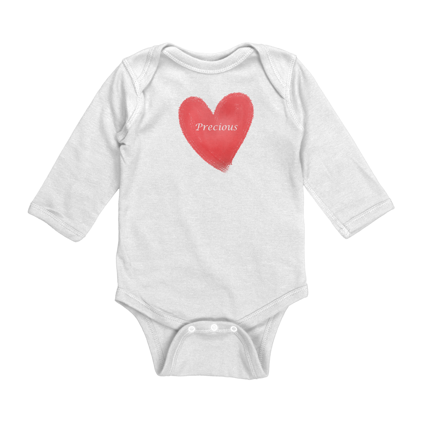 Baby_Long_Sleeve_Bodysuit_-_Precious_in_White_Mockup.png