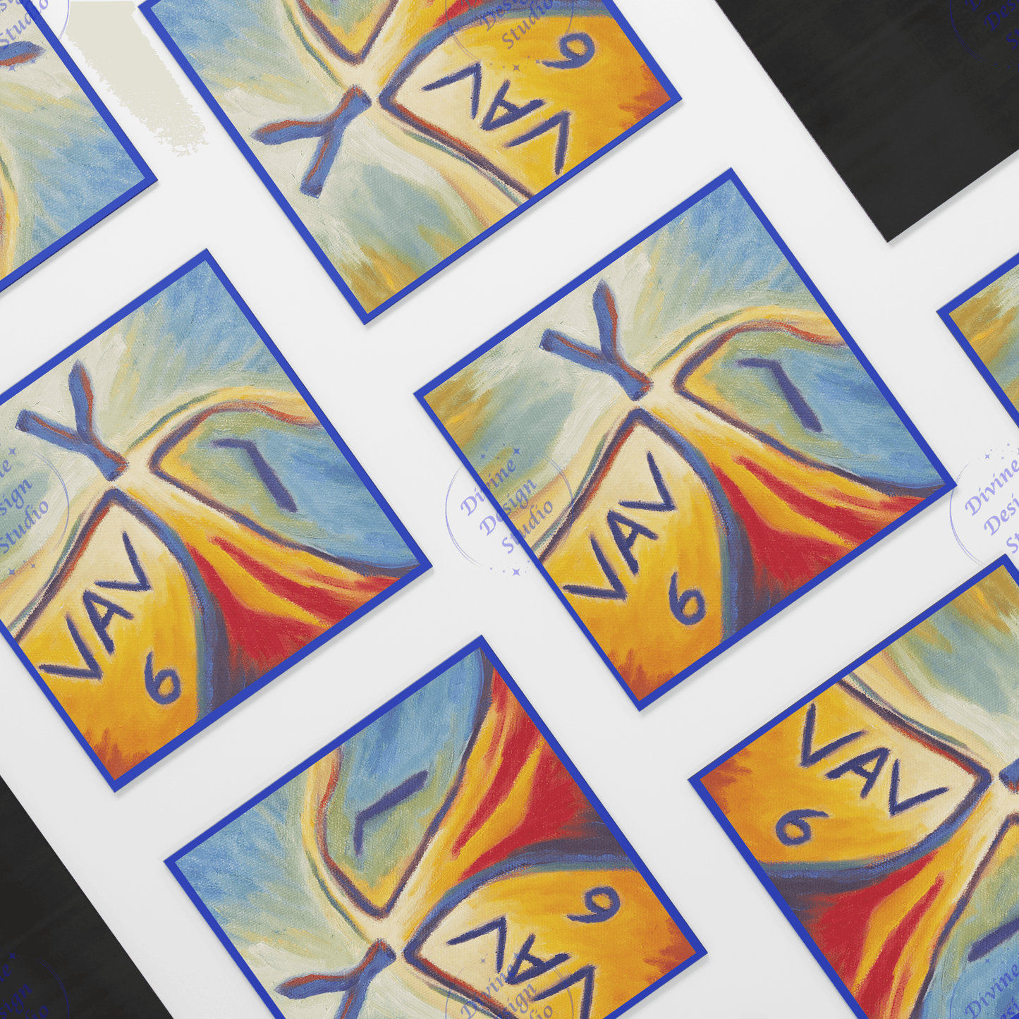 Vav_blue_425_SquareCarMagnet_Scattered_Mockup.png