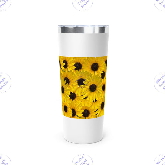 Sunflower Insulated 22 oz Stainless Steel Tumbler – Floral Gift for Garden Lovers