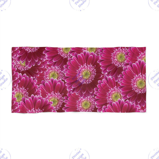 Vibrant Floral Beach Towel, Summer Accessory, Poolside Essential, Vacation Gear, Gift for Beach Lovers