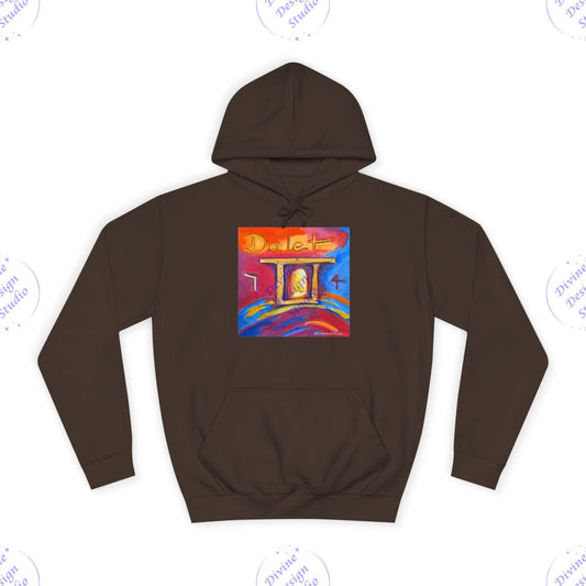 Hebrew Living Letter Dalet Hoodie – Portal Between Heaven & Earth | 80/20 Cotton Blend