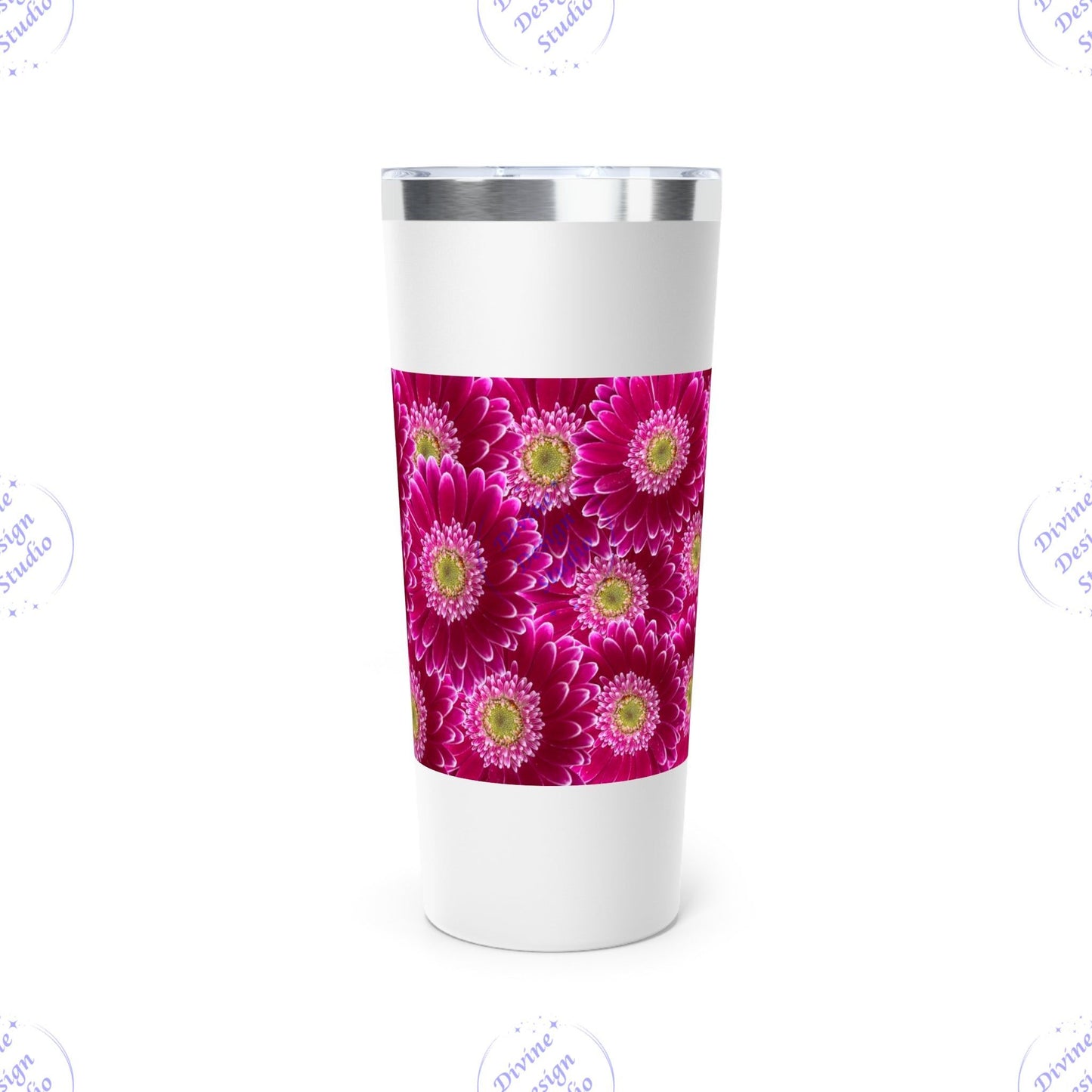 Tumbler - Bright Pink Gerbera Daisies Insulated 22oz Cup