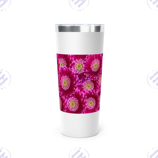Tumbler - Bright Pink Gerbera Daisies Insulated 22oz Cup