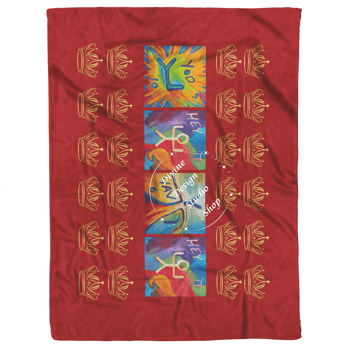 Divine_Gold_Crowns_Fleece_Blanket_-_YHVH_V_Blanket_AS_Flat_Mockup.png