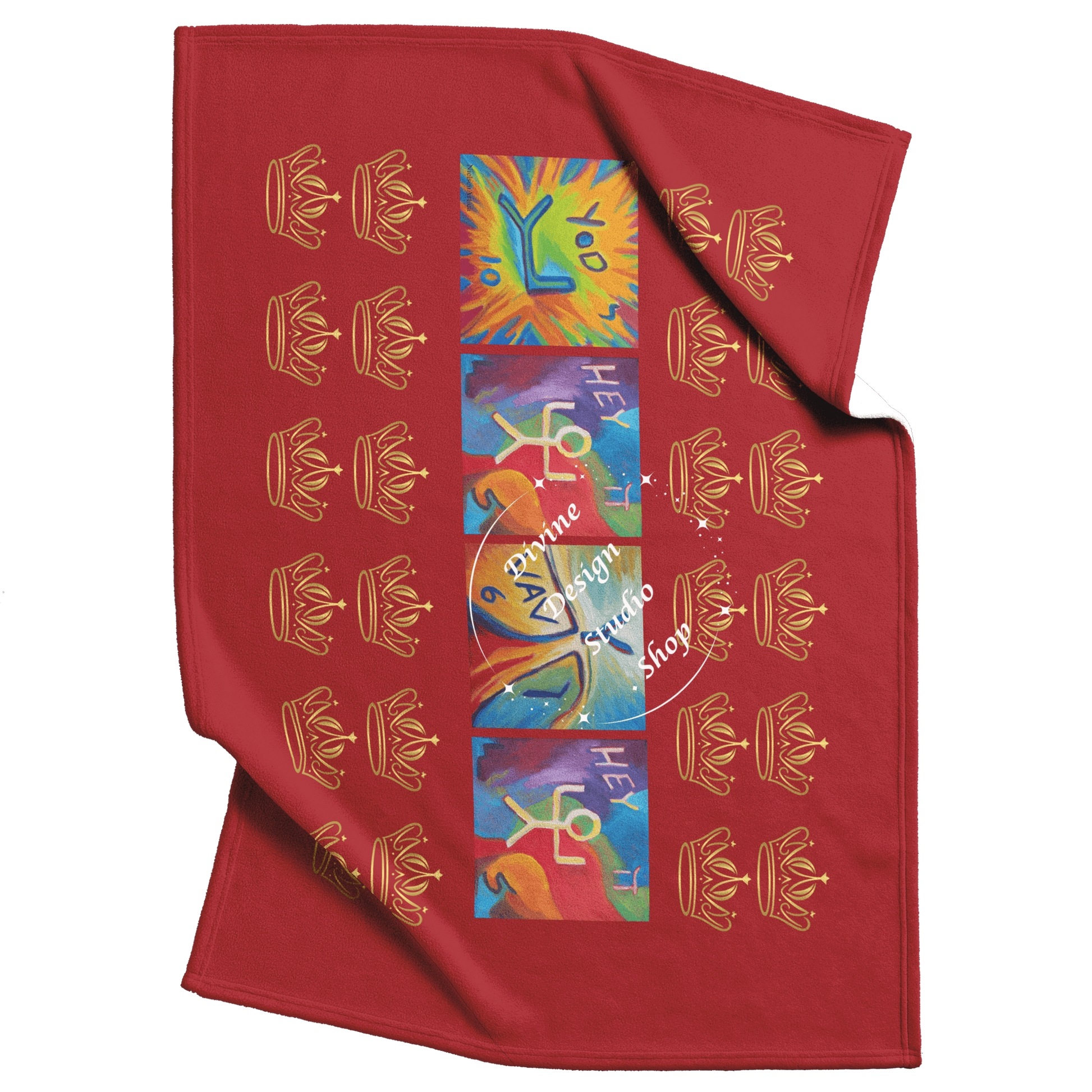 Divine_Gold_Crowns_Fleece_Blanket_-_YHVH_V_Blanket_Top_Bottom_Folds_Mockup.png