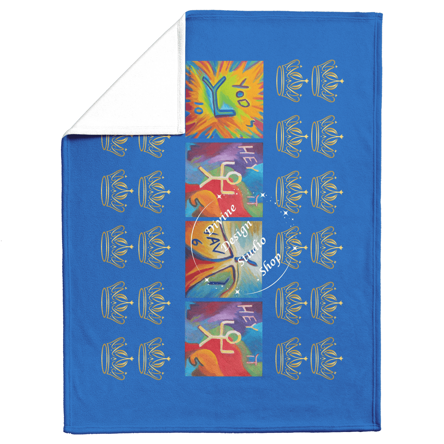 Gold_Crowns_YHVH_Fleece_Blanket_-_Heaven_V_Blanket_Fold_Mockup.png