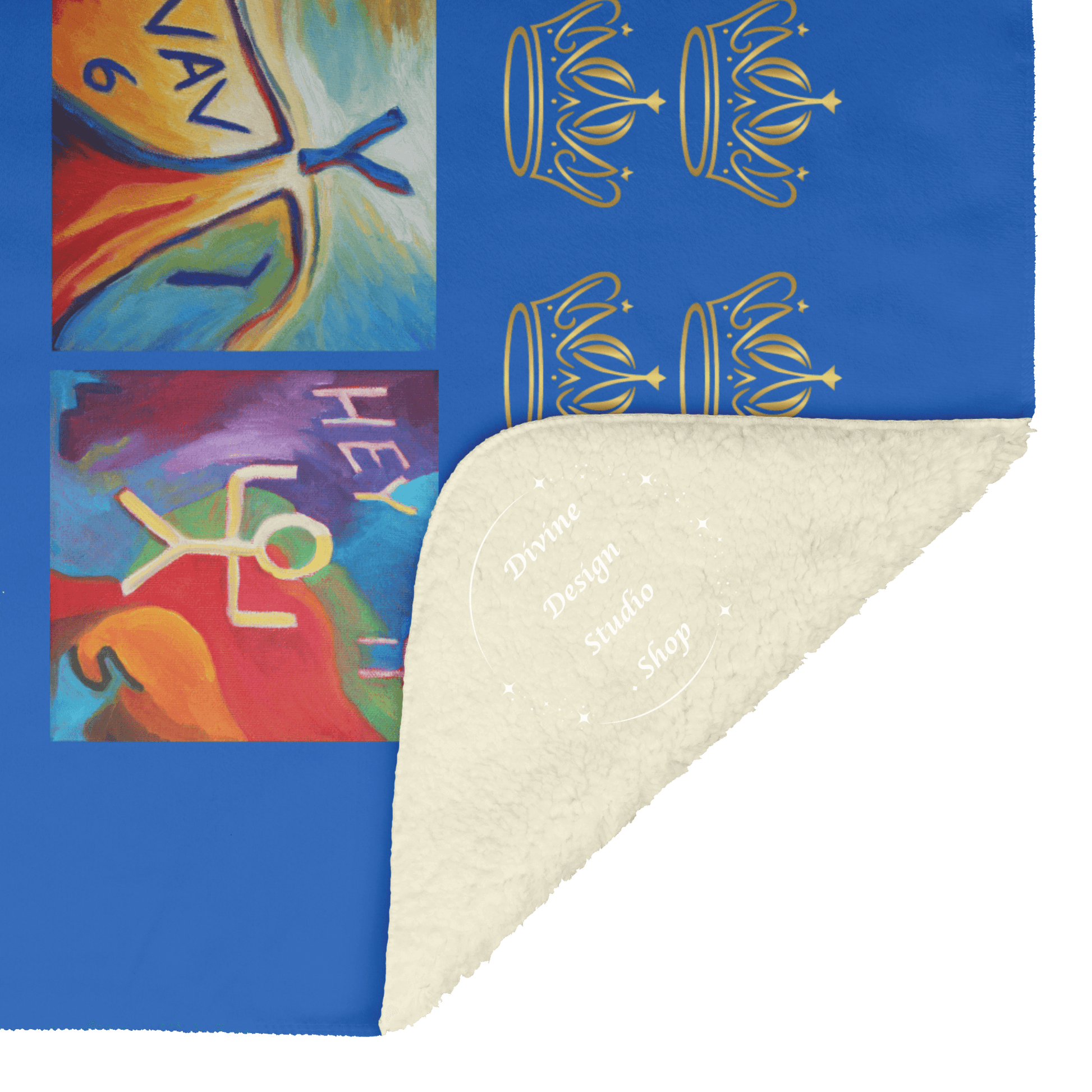 Gold_Crowns_YHVH_Fleece_Blanket_-_Heaven_V_Blanket_Sherpa_Mockup.png